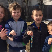 Kids selling bracelets